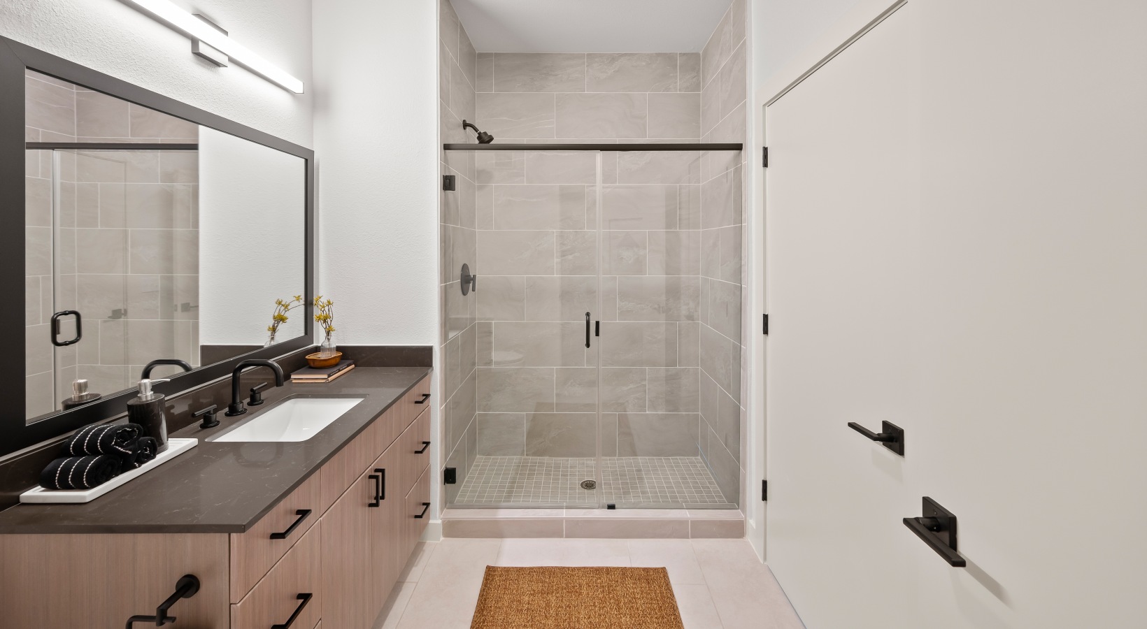 bathroom with  walk in shower spacious bathroom with walk in shower