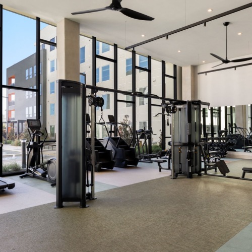 Open and well-lit fitness center