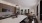 a kitchen with a dining table and a sink