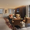 clubhouse with chairs and a large glass door